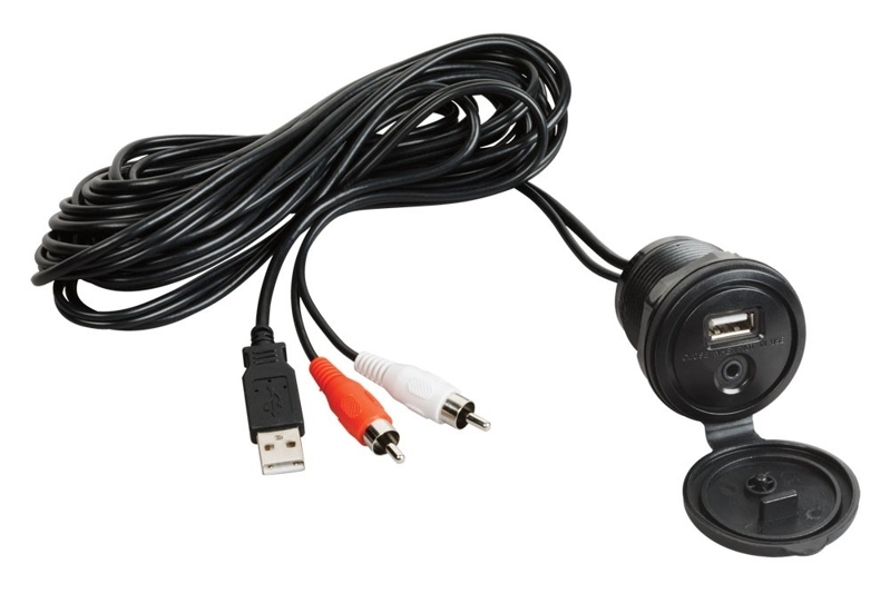 Jensen USB and AUX Input Jack