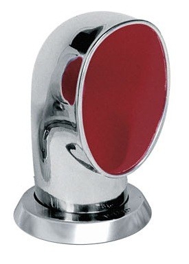 VETUS Jerry S Stainless Steel Cowl Ventilator 75mm with Red Interior