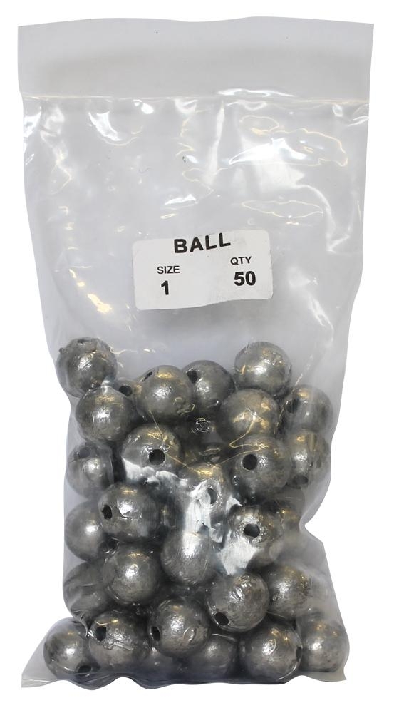 Ball Sinkers Bulk Pack 1oz Qty 50