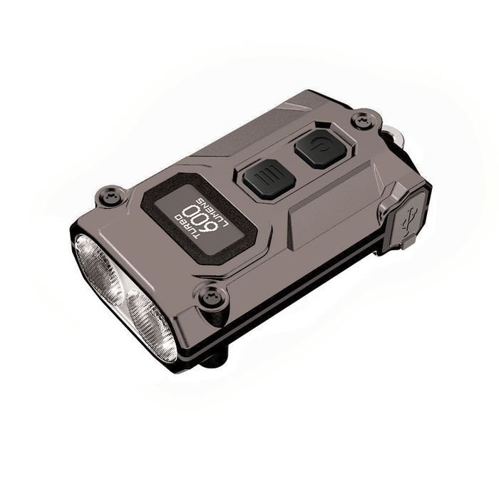 NITECORE USB-C Rechargeable Keychain Flashlight 600 Lumen Grey