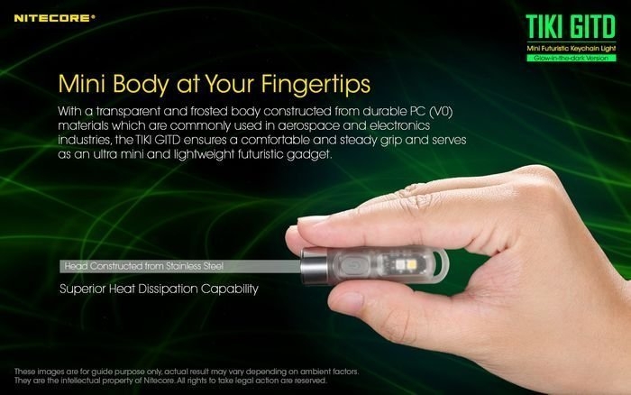 NITECORE Glow-In-The-Dark Keylight 300 Lumen