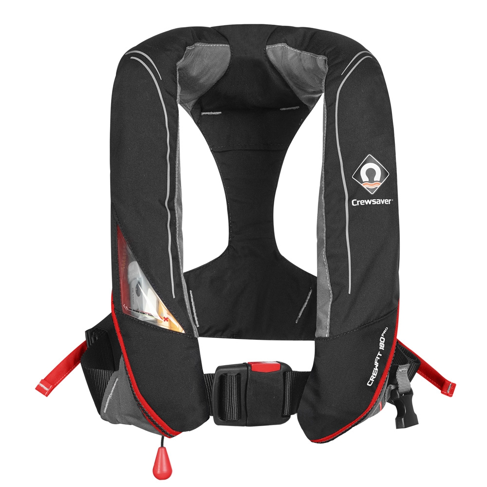 Crewsaver Crewfit Pro 180N Manual Inflatable Life Jacket Black/Red