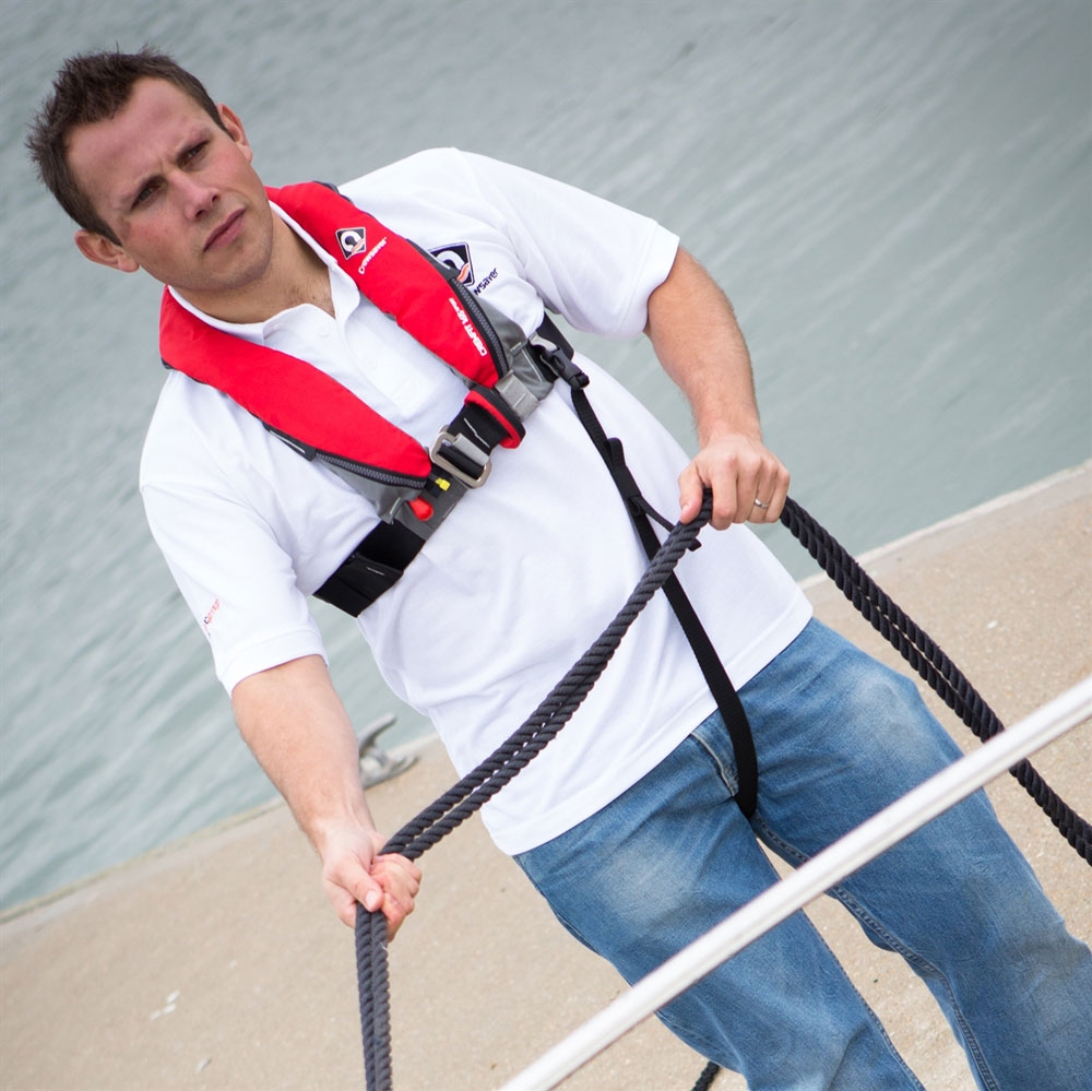 Crewsaver Crewfit Sport 165N Manual Inflatable Life Jacket with Harness Red