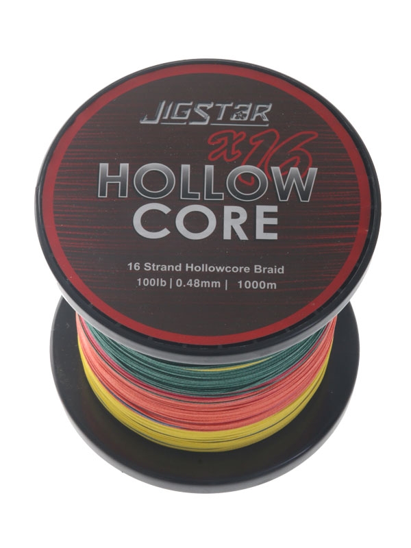 Jig Star X16 Hollow Core Multi-Coloured Braid 1000m 100lb 