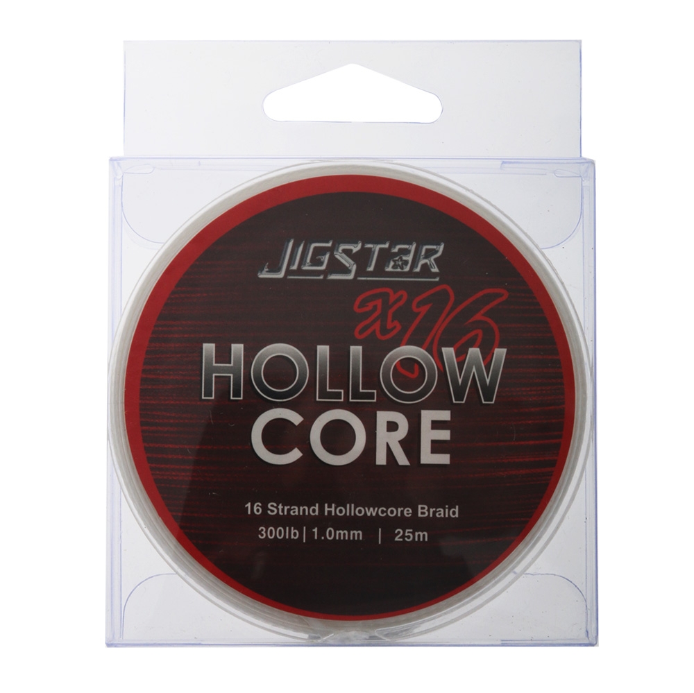 Jig Star X16 Hollow Core Braid White 25m 300lb