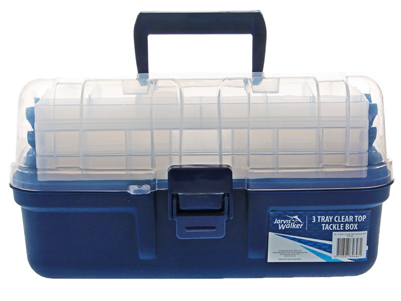 Jarvis Walker 3-Tray Clear Top Tackle Box