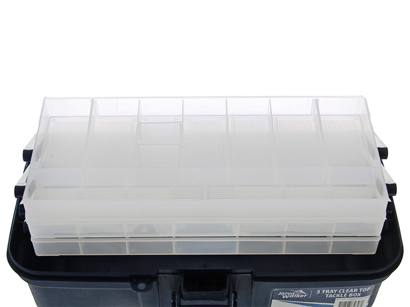 Jarvis Walker 3-Tray Clear Top Tackle Box