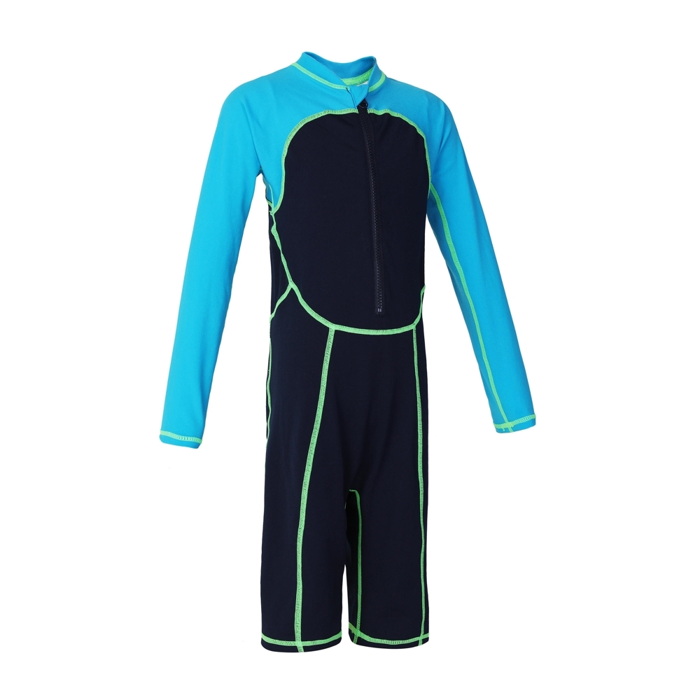 Nabaiji UPF40 Long Sleeve Shorty Boys Swimsuit Navy Blue 12 Years