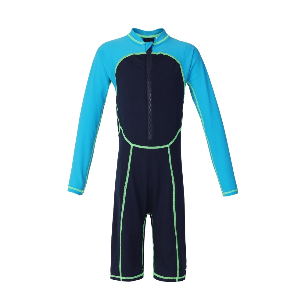 Nabaiji UPF40 Long Sleeve Shorty Boys Swimsuit Navy Blue 12 Years