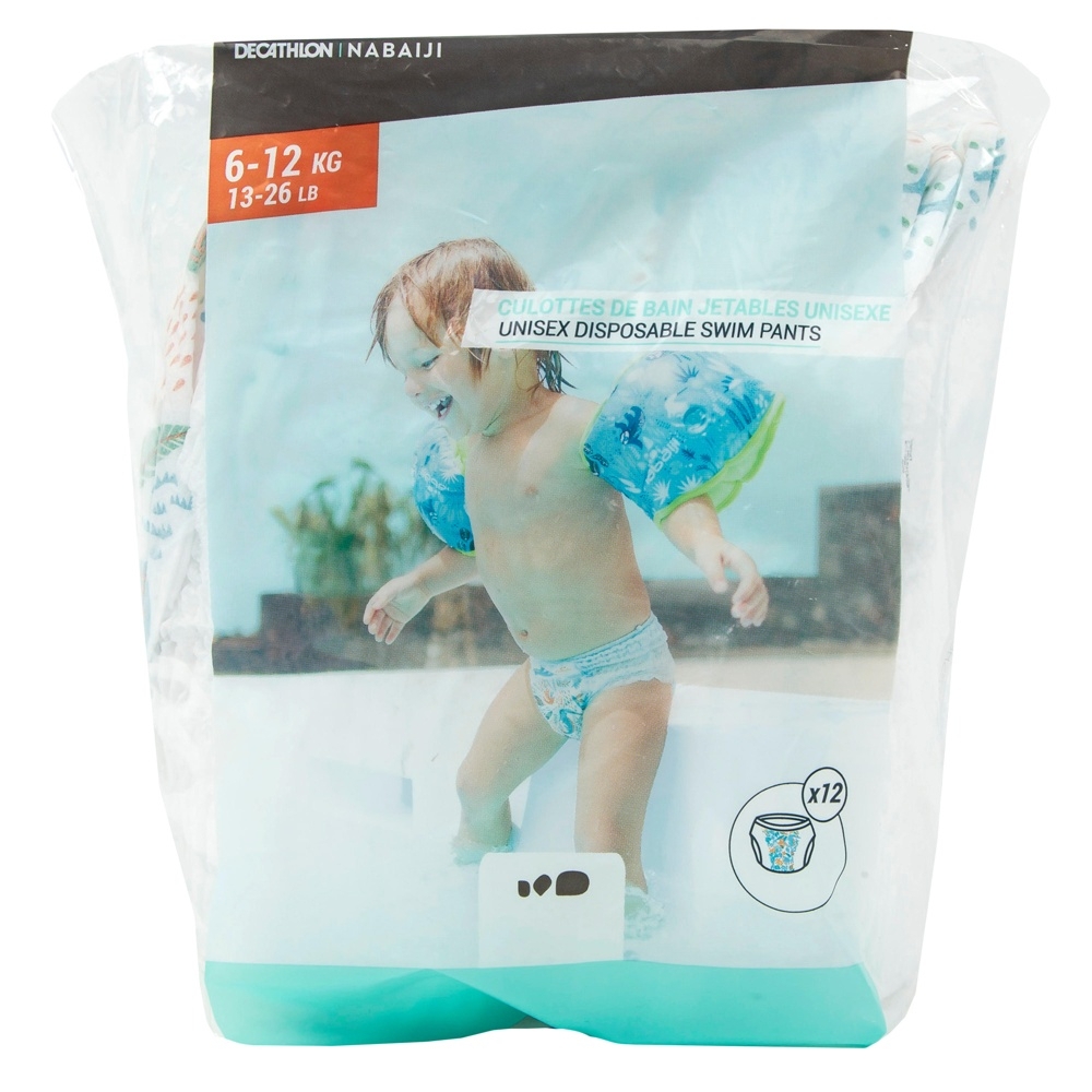 Nabaiji Disposable Baby Swim Pants White 6-12kg