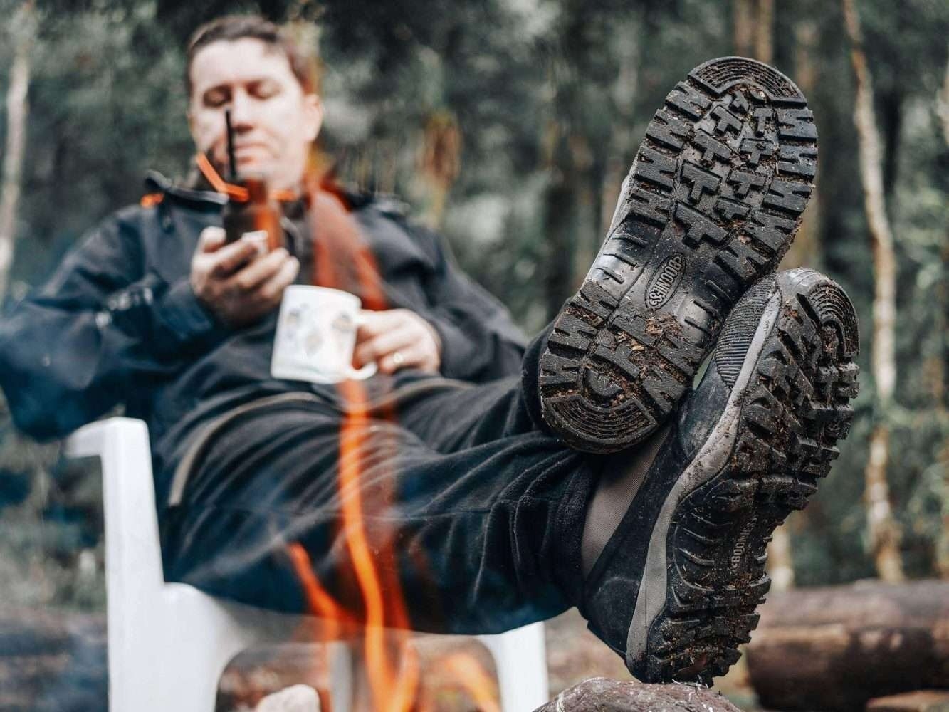 Boonies Kaimai Mens Hunting Boots Black/Grey