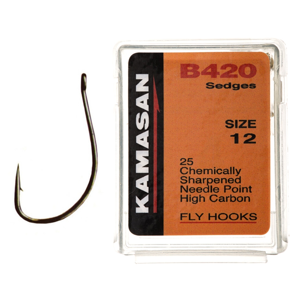 Kamasan B420 Sedge Fly Tying Hooks