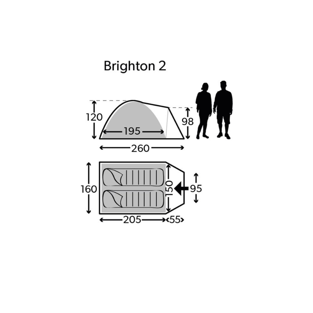 Kampa Brighton 2 Person Tent