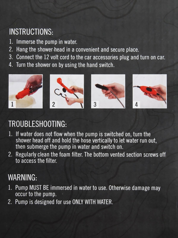 Kiwi Camping 12V Electric Shower