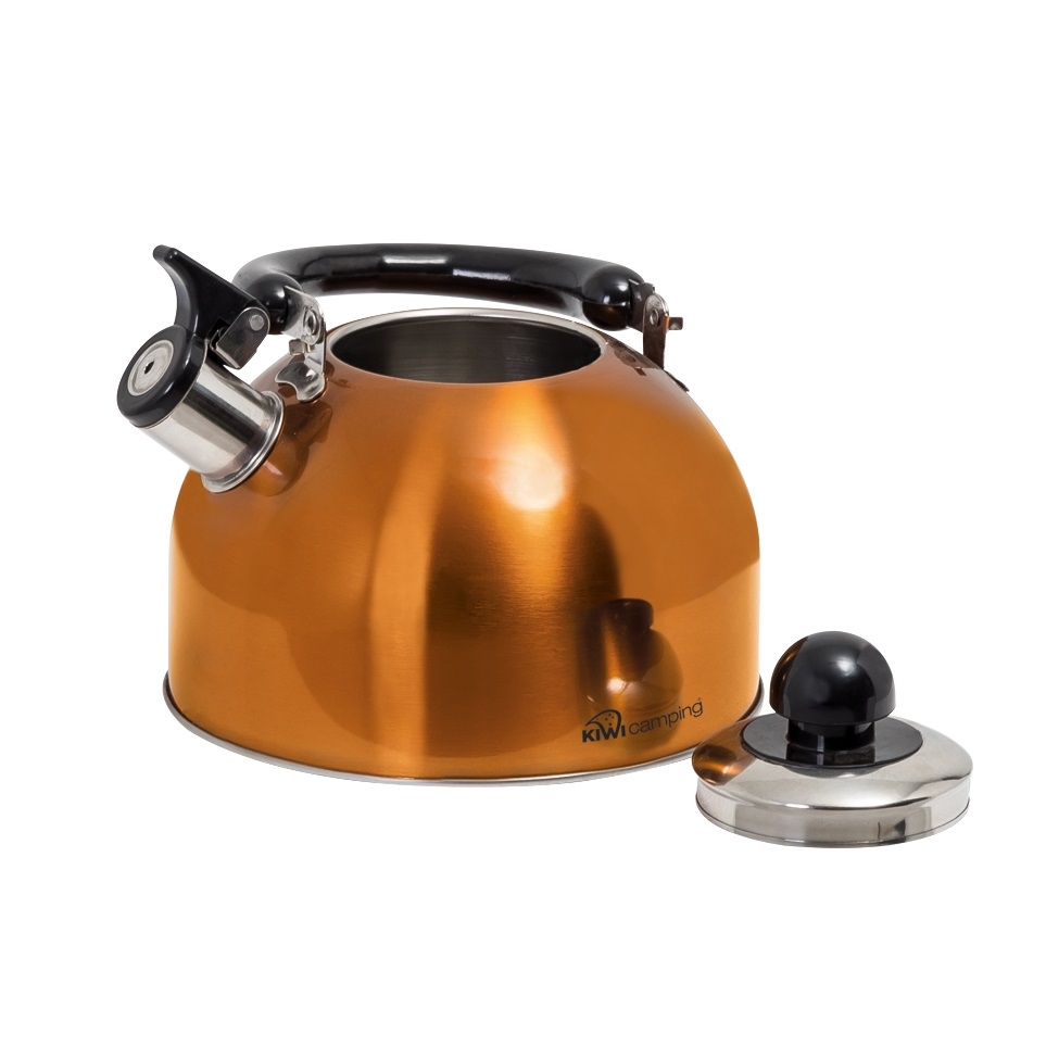 Kiwi Camping Deluxe Whistling Kettle Orange 2.5L