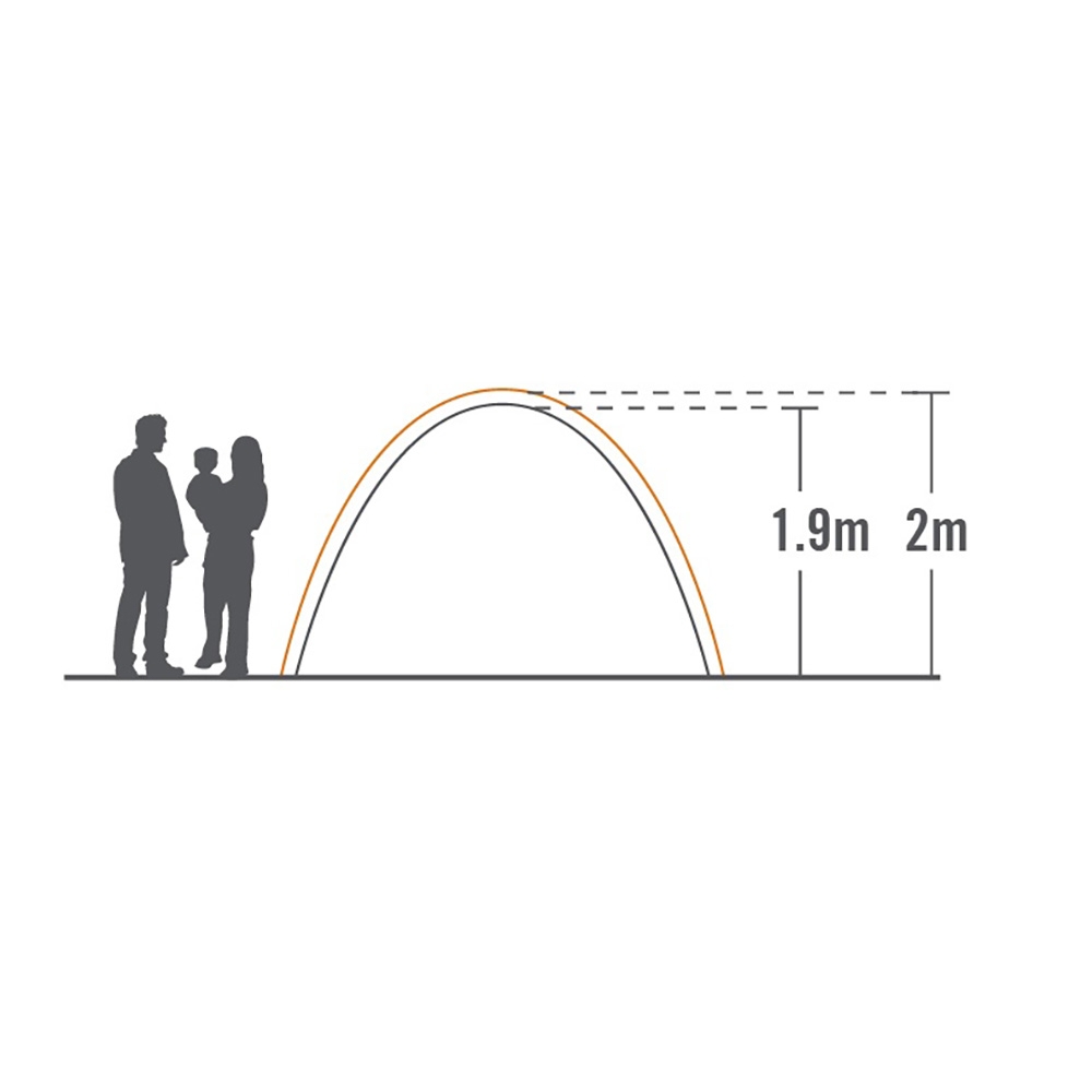 Kiwi Camping Kea 4E Recreational 4 Person Tent - Used once