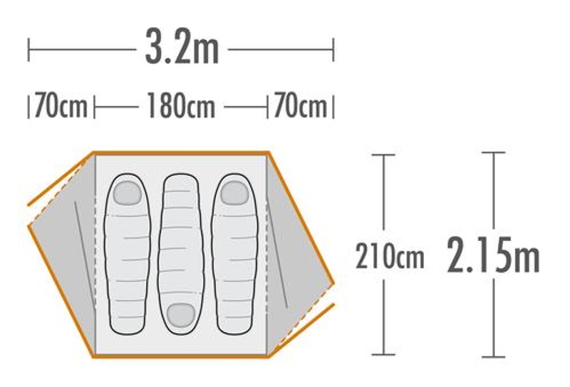 Kiwi Camping Weka Hiker 3P Tent - Returned Unit