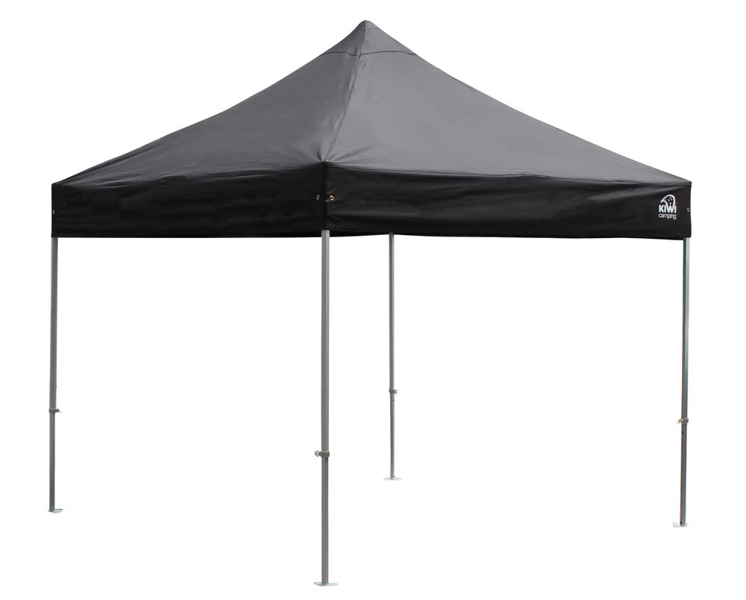 Kiwi Camping Commercial Sun and Rain Gazebo Shelter Black 3x3m
