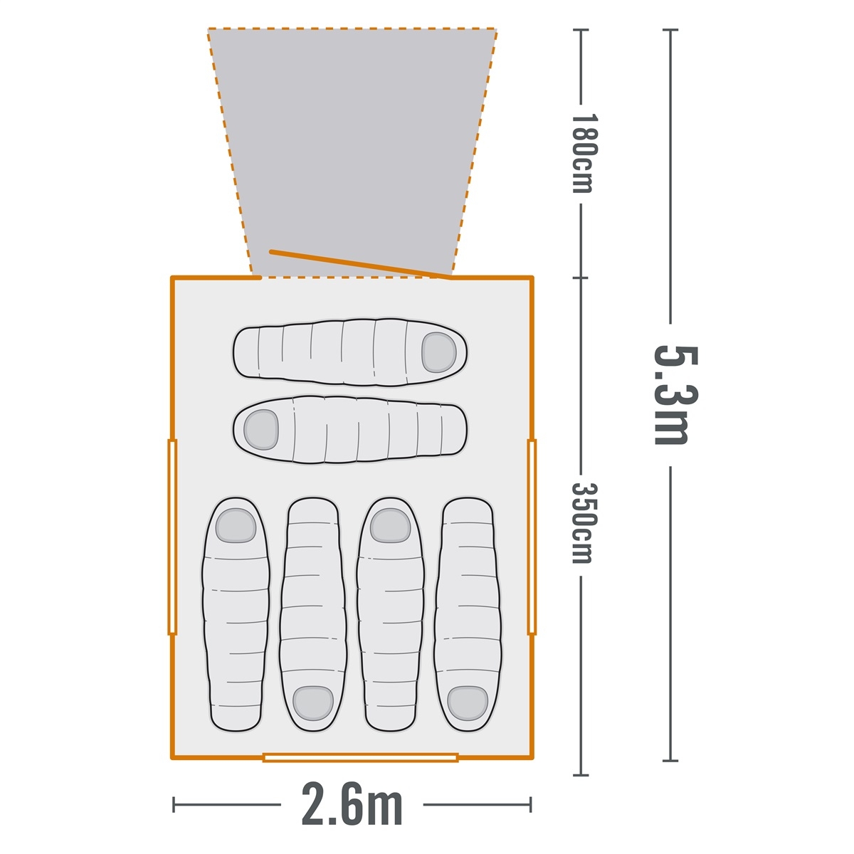 Kiwi Camping Harrier 6 Person Tent