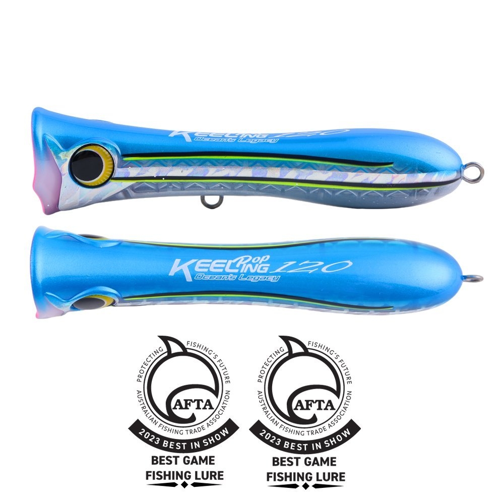 Ocean's Legacy Keeling Pop Popper Lure 140mm Double Lined Fusilier