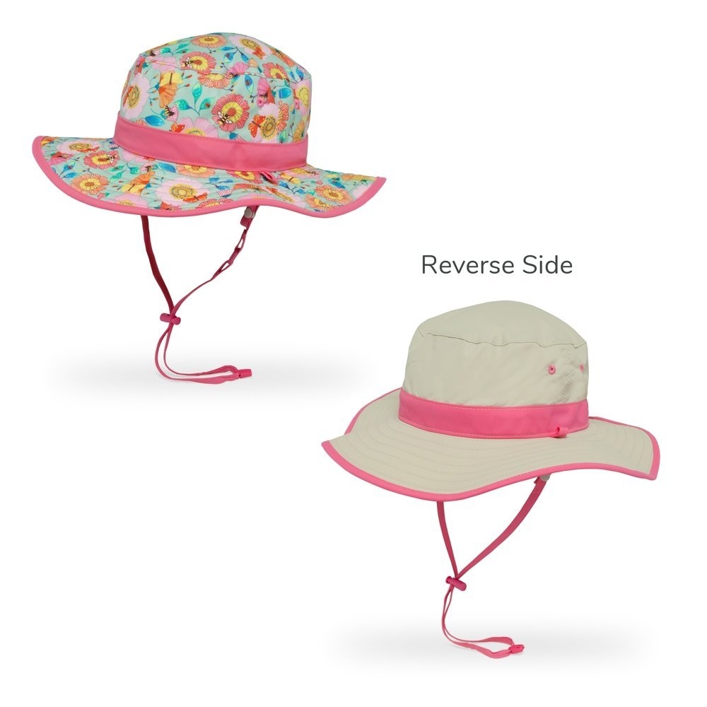 Sunday Afternoons Clear Creek Boonie Reversible Kids Sun Hat Pollinator Cream M