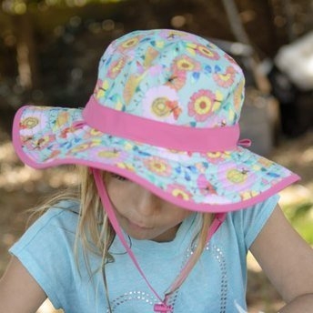 Sunday Afternoons Clear Creek Boonie Reversible Kids Sun Hat Pollinator Cream M