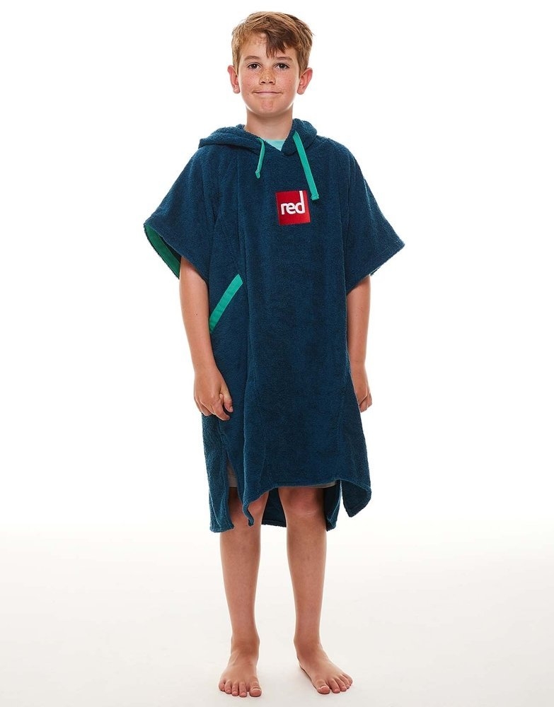Red Original Luxury Kids Towel Robe Poncho Navy Small