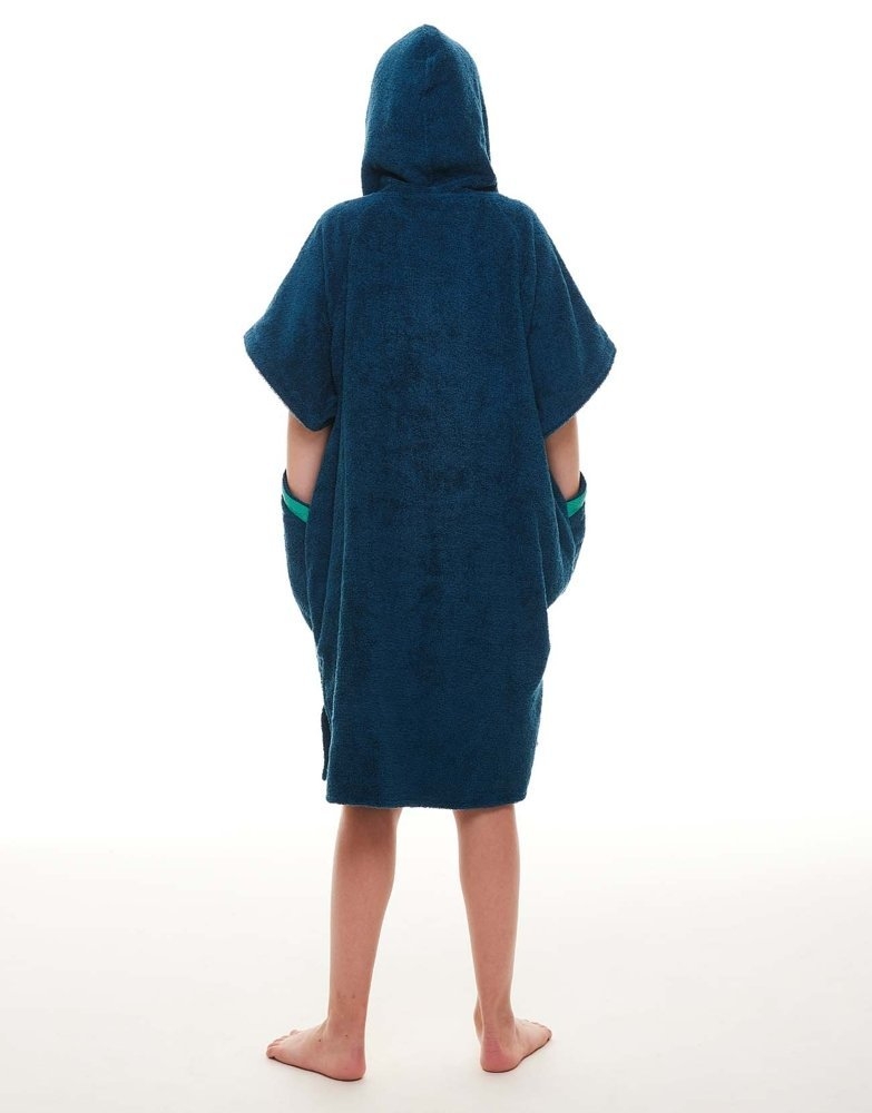 Red Original Luxury Kids Towel Robe Poncho Navy Small
