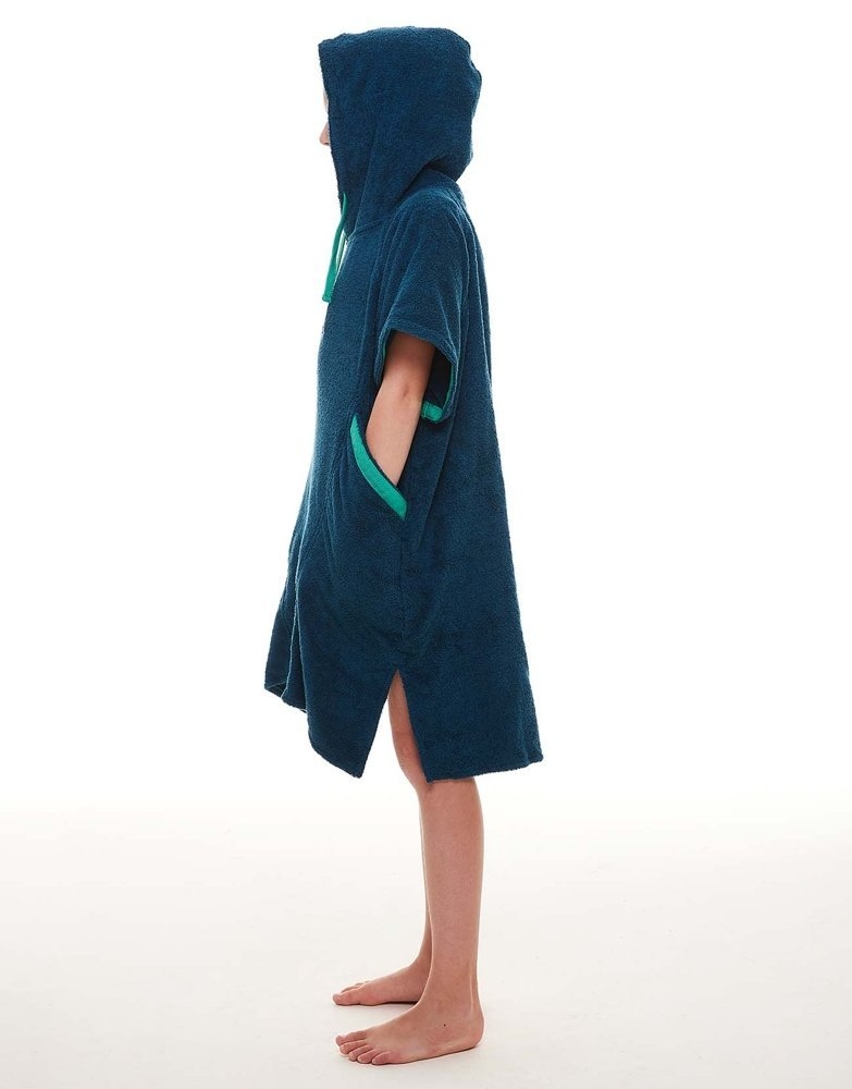 Red Original Luxury Kids Towel Robe Poncho Navy Small