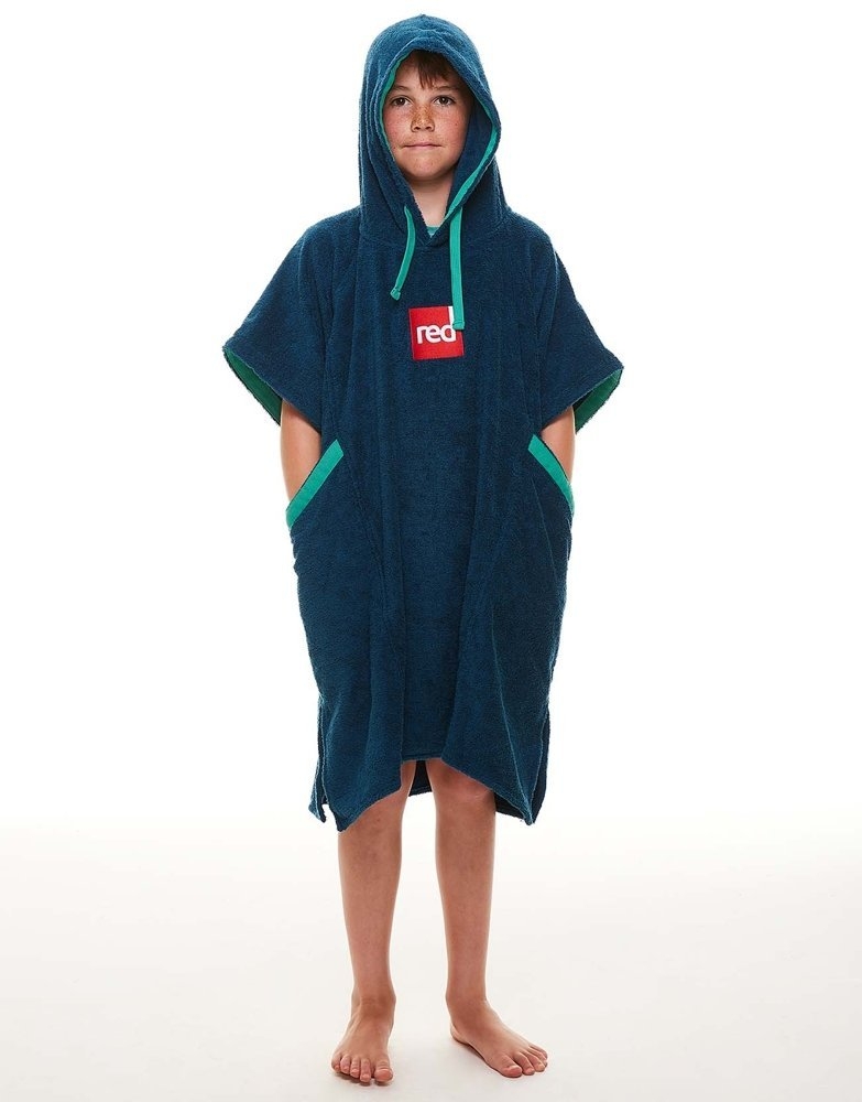 Red Original Luxury Kids Towel Robe Poncho Navy Small