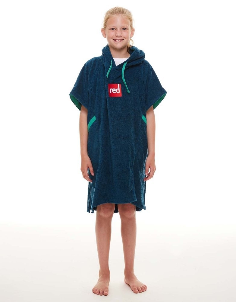 Red Original Luxury Kids Towel Robe Poncho Navy Small