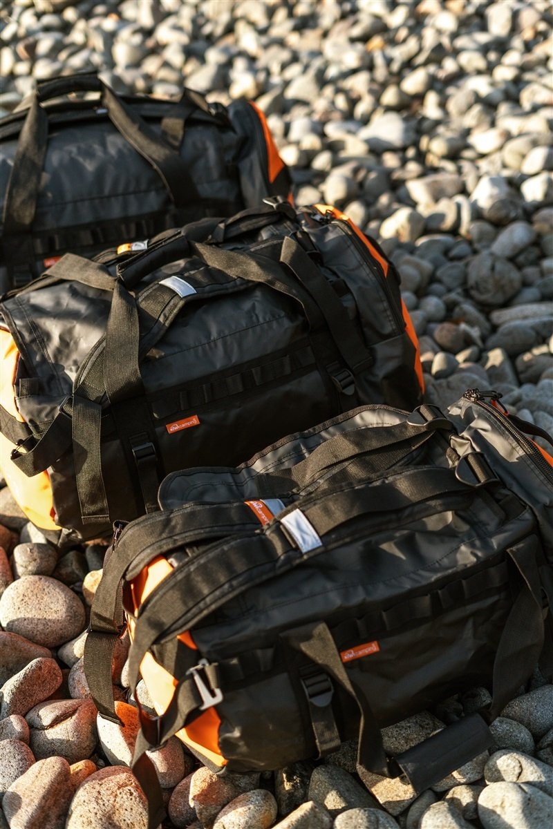 Kiwi Camping Duffel Gear Bag Orange/Black 40L