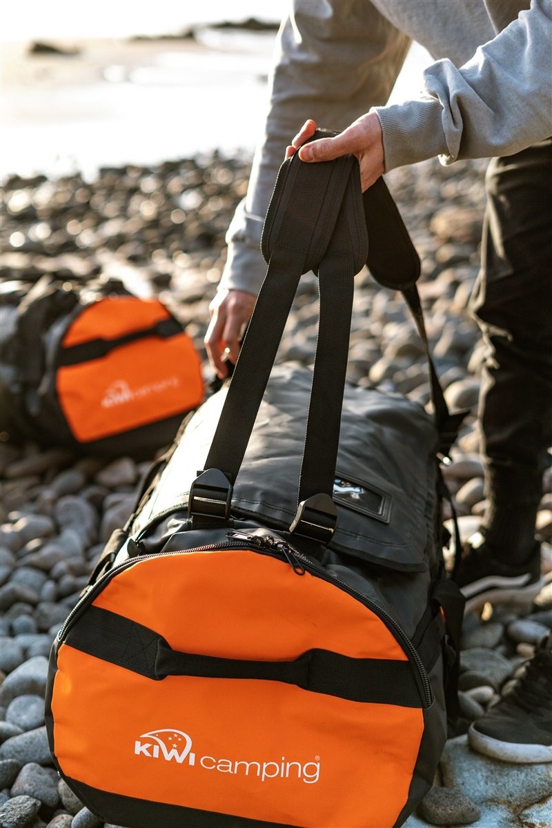 Kiwi Camping Duffel Gear Bag Orange/Black 40L