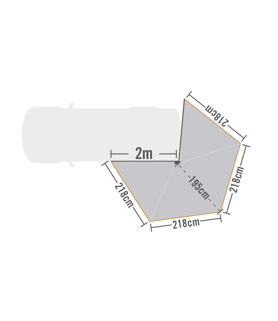 Kiwi Camping Tuatara 270 Self-Supporting Awning 2m