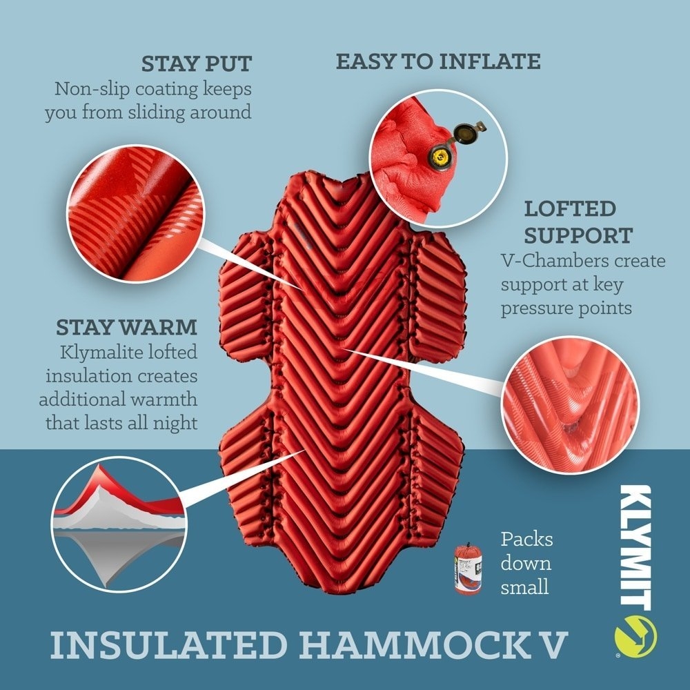 Klymit Insulated Hammock V Inflatable Camping Sleeping Mat