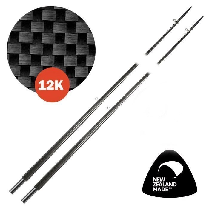 Kilwell PowerPole Stiff 12K Carbon Drop-In Outrigger Poles 4.6m 2pc Pair