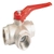 V-Quipment Nickel Plated Brass 3-Way Full Bore Ball Valve G-Thread 1/2in