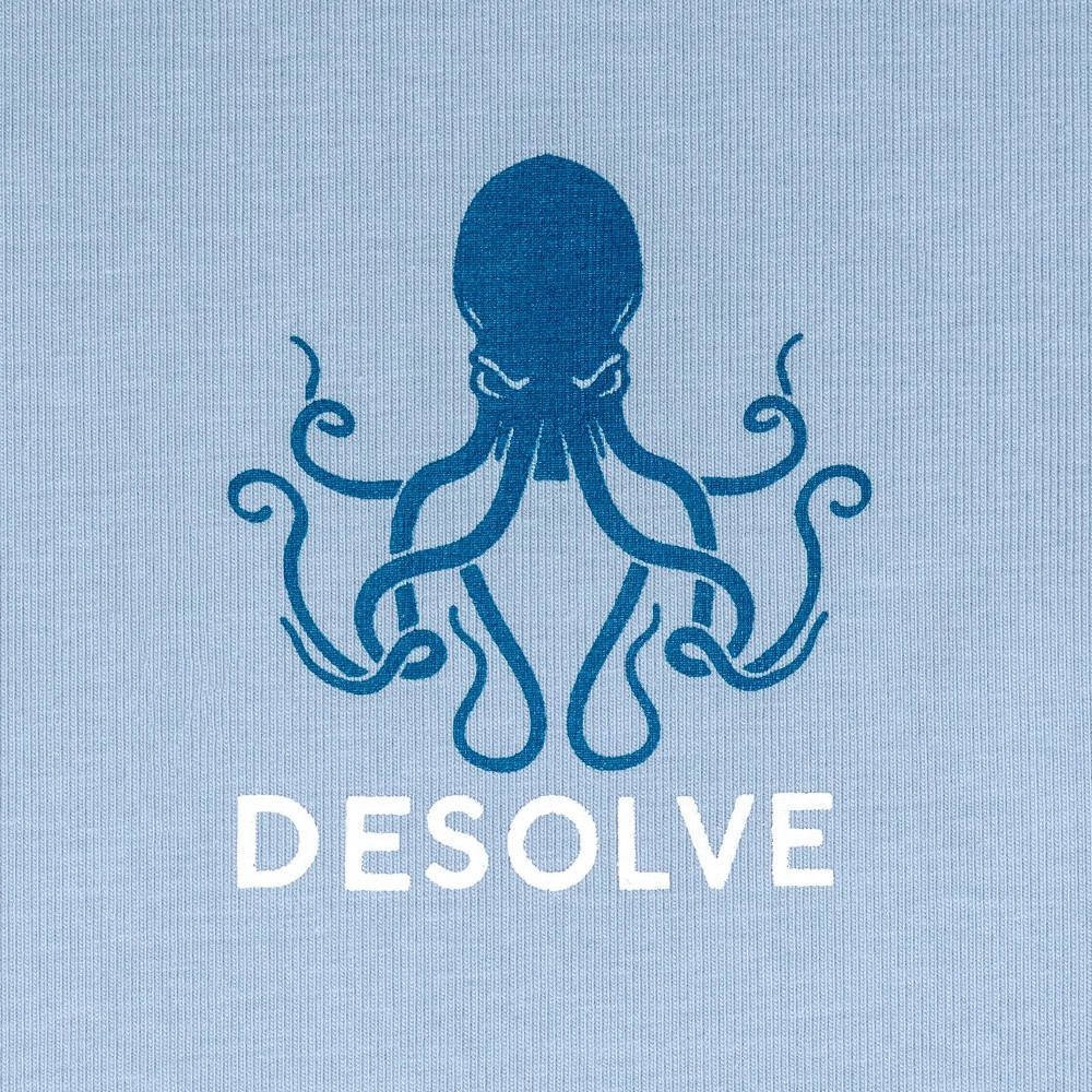 Desolve Kraken UPF50 Mens Long Sleeve Shirt Light Blue Small