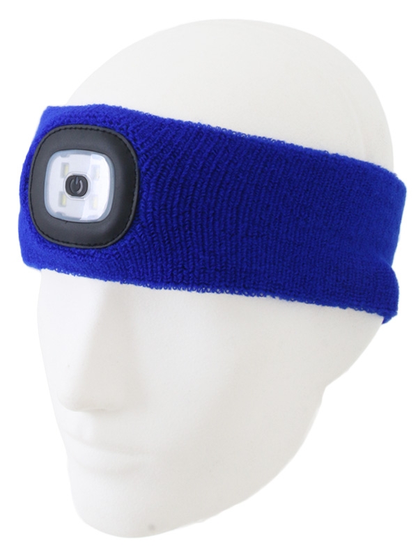 Rechargeable Knitted LED Headlamp 150lm Blue