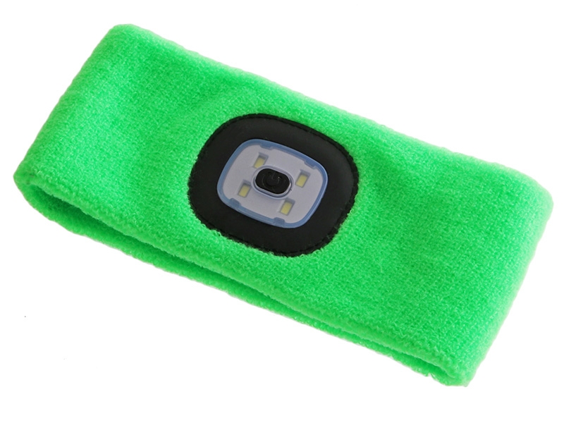 Rechargeable Knitted LED Headlamp 150lm Green