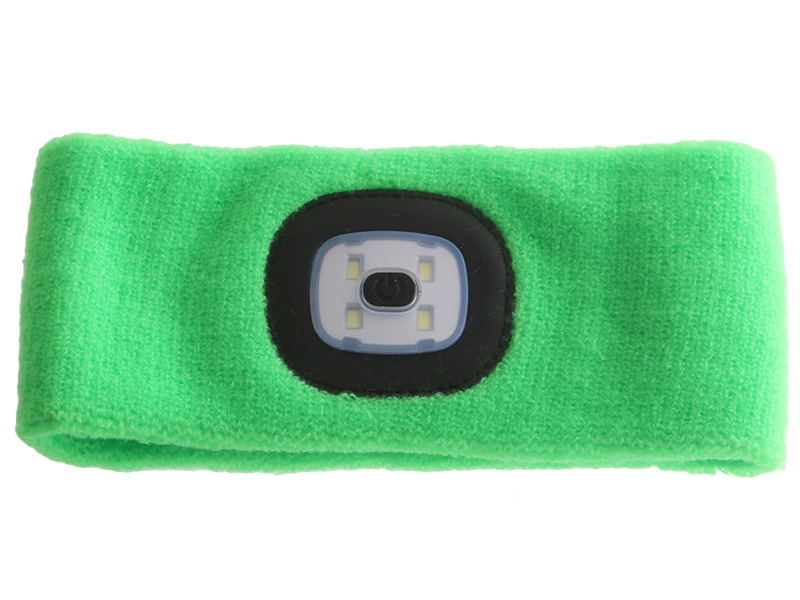 Rechargeable Knitted LED Headlamp 150lm Green
