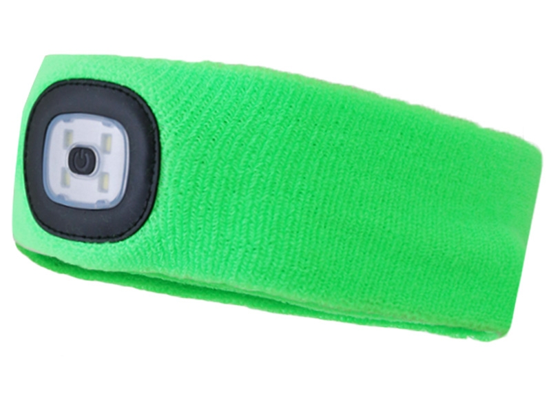 Rechargeable Knitted LED Headlamp 150lm Green