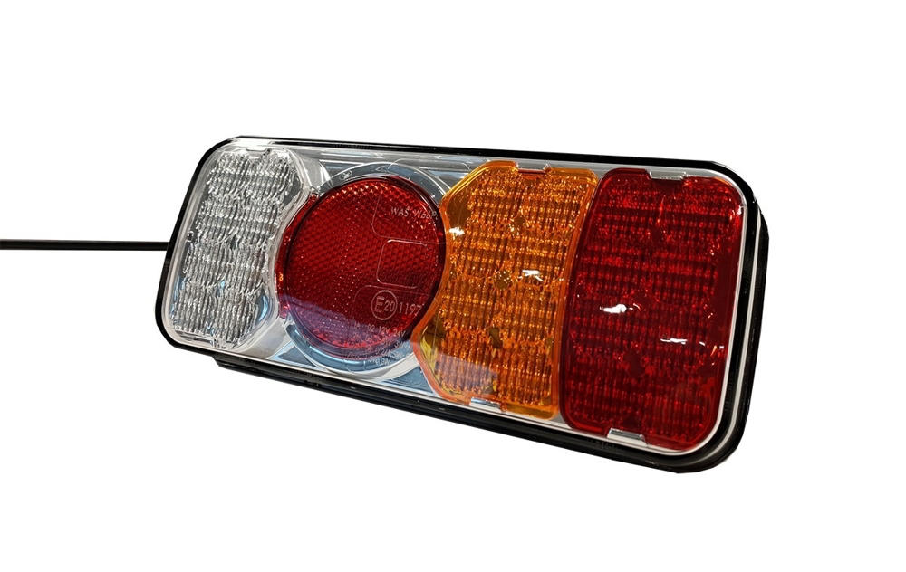 Trailparts LED Tail Lamp with Reverse 200x85mm Colour Lens 10-30V