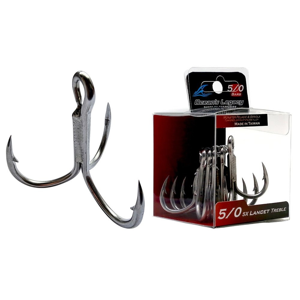 Ocean's Legacy Lancet Heavy Treble Hooks