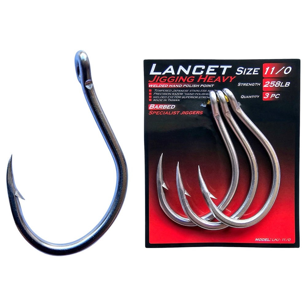 Ocean's Legacy Lancet Heavy Jigging Hooks 11/0 Qty 3