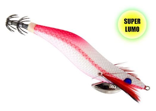Black Magic Squid Snatcher Squid Jig Lumo Size 3 Lava Glow/Lumo