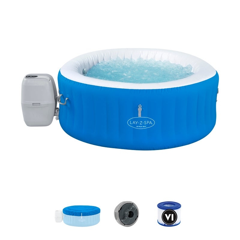 Lay-Z-Spa Byron Bay Airjet Portable Inflatable Spa Pool 1.7m 605L