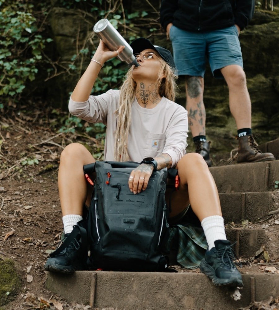 Red Paddle Co Adventure Waterproof Backpack 30L Obsidian Black