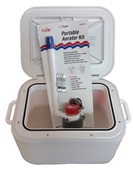 Hi-Tech Live Bait Tank 15L with Portable Aerator Kit