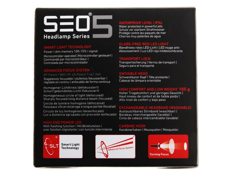 Ledlenser SEO5 Headlamp 180lm Grey